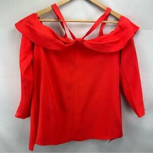 Proenza Schouler Elegant Red Off-Shoulder Women's Top - Size 0